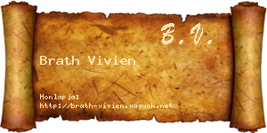 Brath Vivien névjegykártya